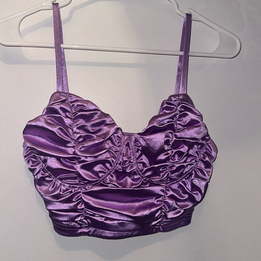 SHEIN Purple Cropped Tank Top